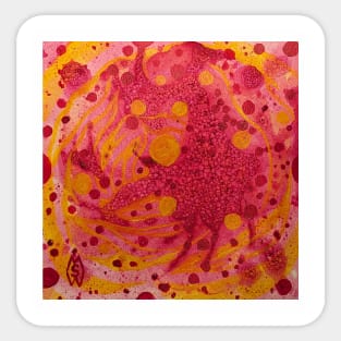 Yolk big bang splatter abstract Sticker